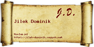 Jilek Dominik névjegykártya